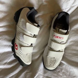 Giro white biking shoes